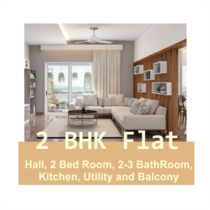 2BHK painting service by RLk Housing, featuring a professionally painted interior with a high-quality finish.